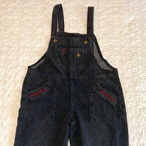 NWT Yu Chen Jeans Womens/Junior Denim Jeans Overalls Black Adjustable Straps M